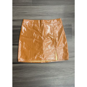 Le Lis Faux Leather Mini Skirt
